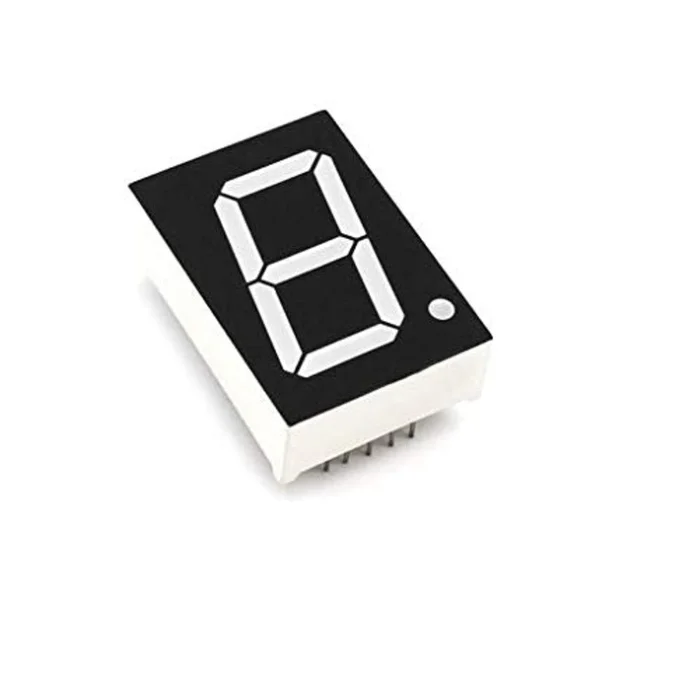 1 inch 1 Digit Seven Segment Display-Red (Common Anode) (5 pcs)