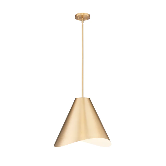 1 light pendant in modern gold finish