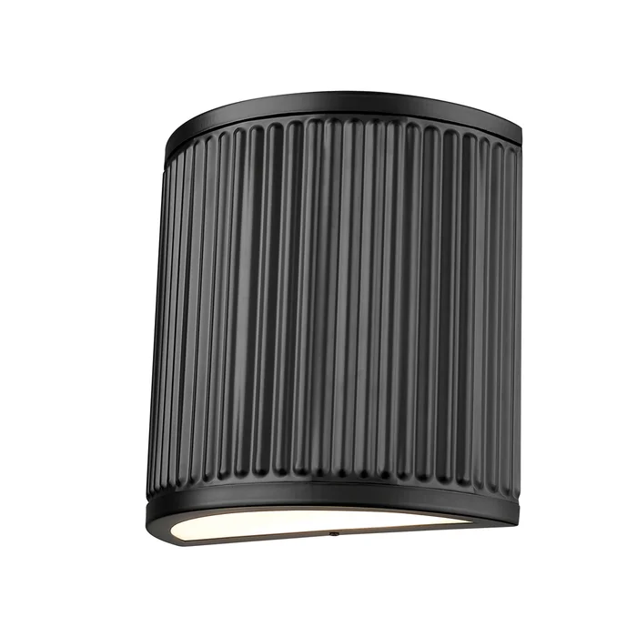 1 light wall sconce in matte black finish