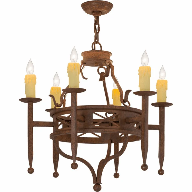 2nd Ave. 161989 Jasmine Traditional Textured Rusty Nail Chandelier Lamp