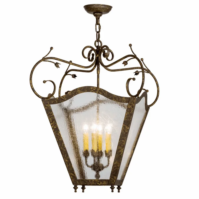 2nd Ave. 162408 Terena Traditional Pompeii Gold Foyer Lighting Fixture