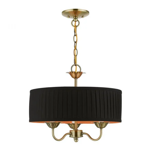 3 Light Antique Brass Pendant Chandelier (108|41863-01)