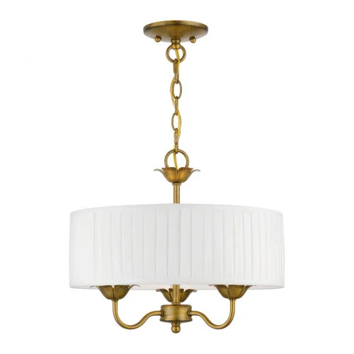 3 Light Antique Gold Leaf Pendant Chandelier (108|41773-48)