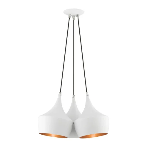 3 Light White Cluster Pendant (108|41083-03)