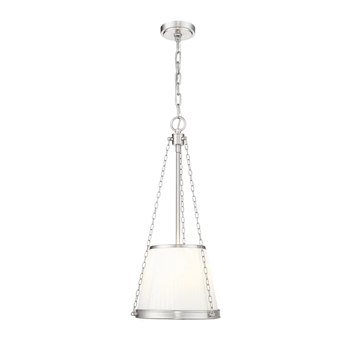 4 light pendant in brushed nickel finish