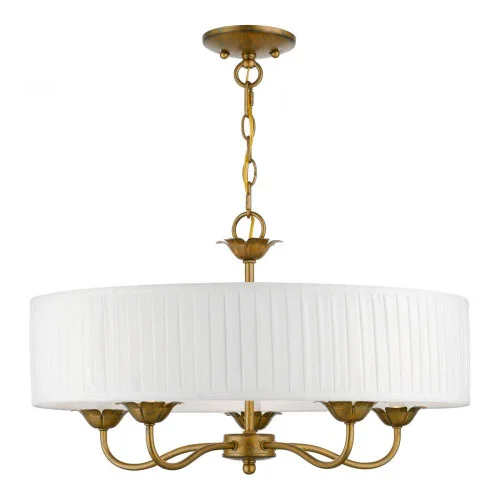 5 Light Antique Gold Leaf Pendant Chandelier (108|41775-48)