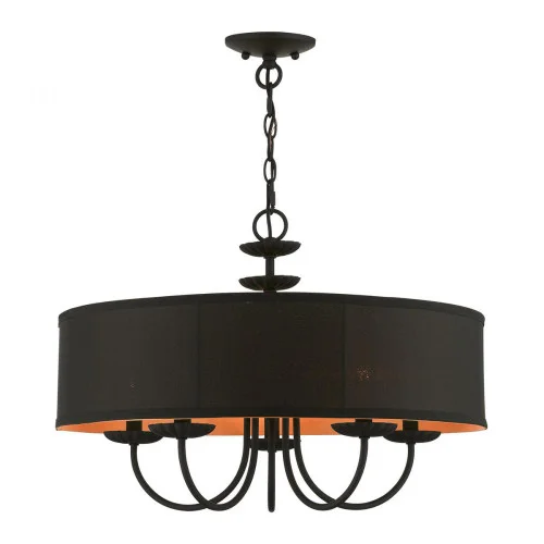 5 Light Black Pendant Chandelier (108|45125-04)