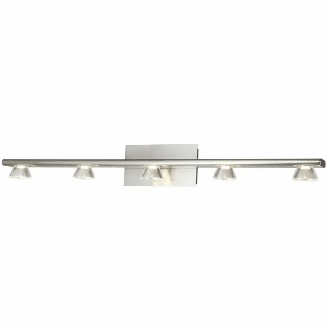Abra 20066WV-BN Jet Modern Brushed Nickel LED 5-Light Bathroom Light Sconce