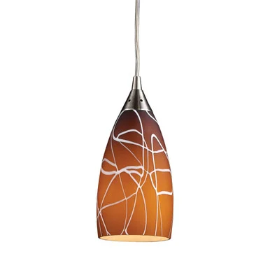 Abstractions One Light Mini Pendant in Nickel (45|20002/1BA)