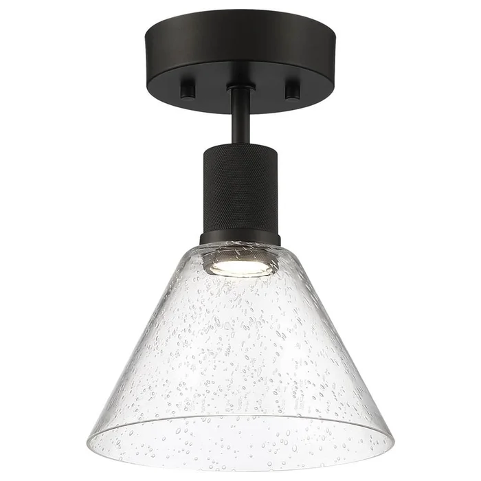 Access Port Nine 1-LT Martini LED Semi-Flush – Matte Black – 63146LEDD-MBL/SDG