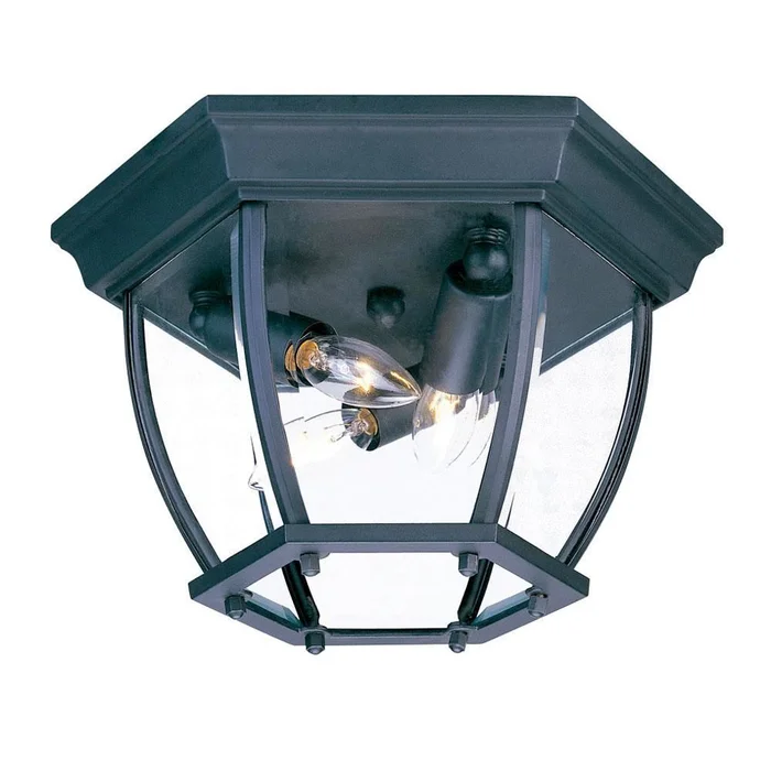 Acclaim 3-Light Outdoor Flushmount – Matte Black – 5602BK