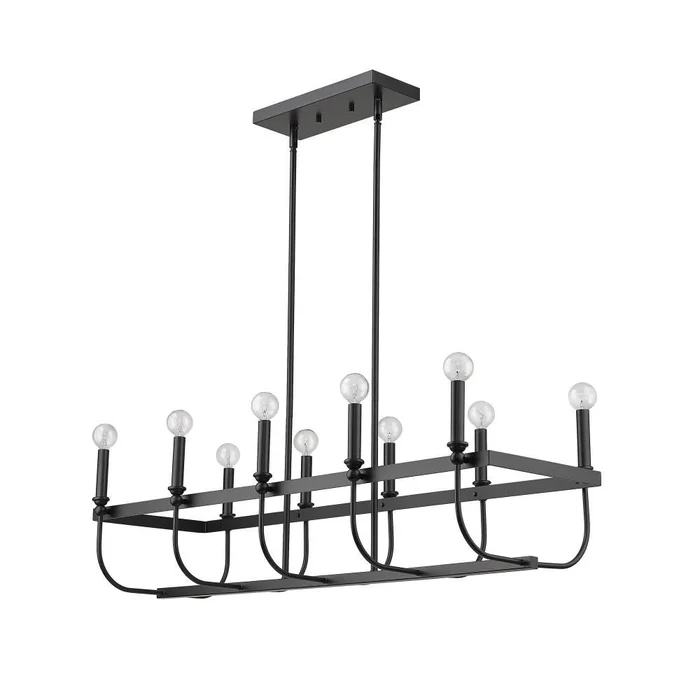 Acclaim Beckett 10-Light Island Pendant – Matte Black – IN20031BK