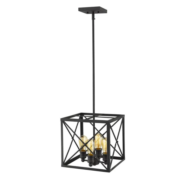 Acclaim Brooklyn 4-Light Pendant – Matte Black – IN21121BK