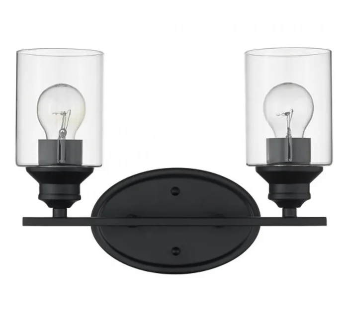 Acclaim Gemma 2-Light Bath Vanity Light – Matte Black – IN41451BK