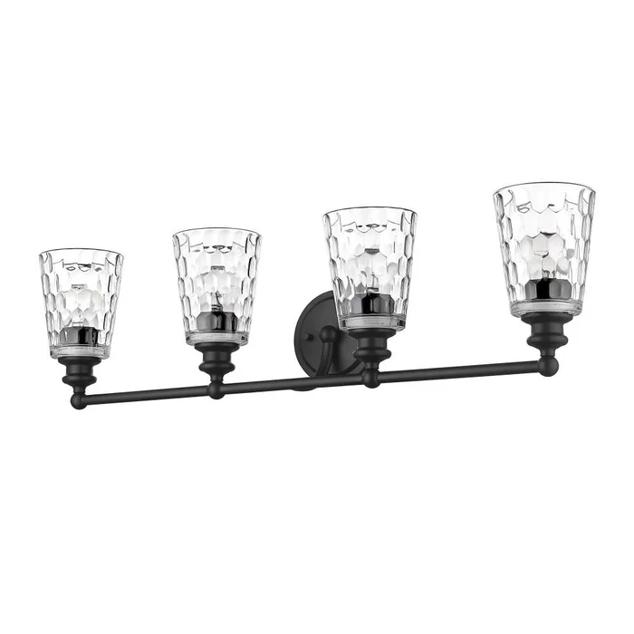 Acclaim Mae 4-Light Bath Vanity Light – Matte Black – IN40023BK