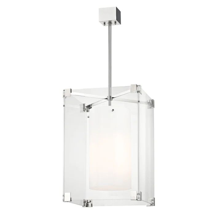 Achilles 3-Light Pendant in Polished Nickel 18L x 18W x 29H