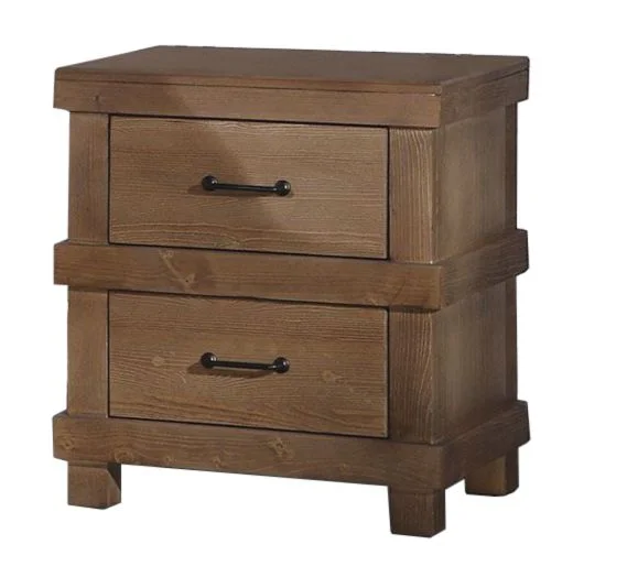 ACME Adams Nightstand in Antique Oak 30613 EST SHIP TIME APPX 4 WEEKS