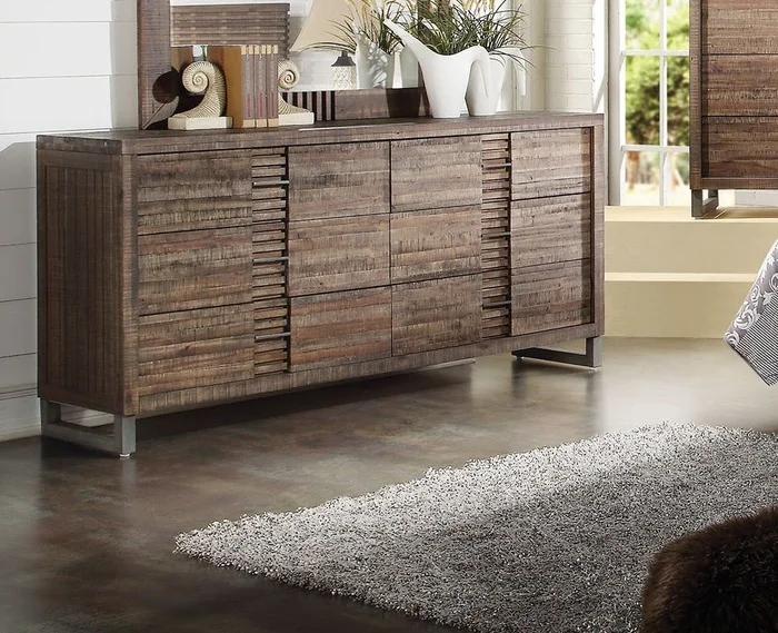 Acme Andria Drawer Dresser in Reclaimed Oak 21295 EST SHIP TIME APPX 4 WEEKS