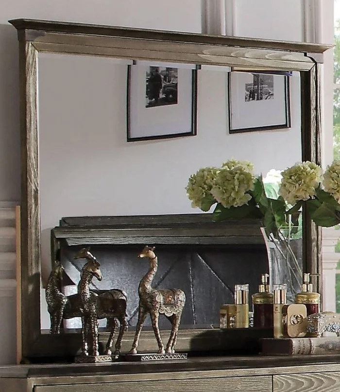 Acme Athouman Mirror in Weathered Oak 23924 EST SHIP TIME APPX 4 WEEKS