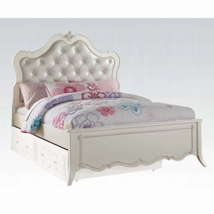 Acme Edalene Upholstered Full Bed in Pearl White 30500F EST SHIP TIME APPX 4 WEEKS