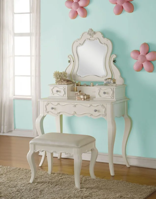 Acme Edalene Vanity Desk in Pearl White 30516 EST SHIP TIME APPX 4 WEEKS