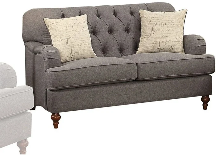 Acme Furniture Alianza Loveseat in Dark Gray 53691 EST SHIP TIME APPX 4 WEEKS