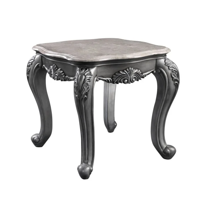 Acme Furniture Ariadne End Table in Platinum 85347 EST SHIP TIME APPX 4 WEEKS
