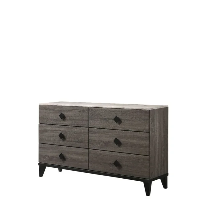 Acme Furniture Avantika Dresser in Rustic Gray Oak 27675 EST SHIP TIME APPX 4 WEEKS
