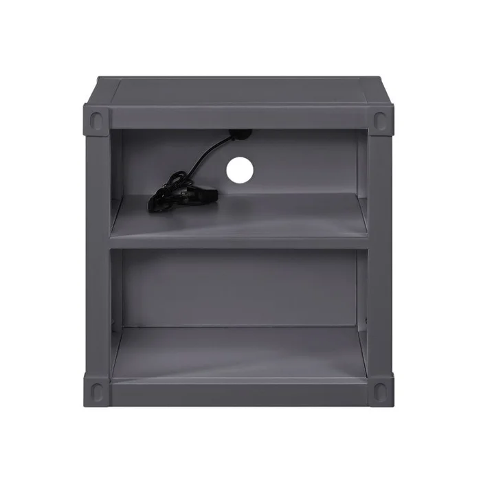Acme Furniture Cargo Nightstand in Gunmetal 35922 EST SHIP TIME APPX 4 WEEKS