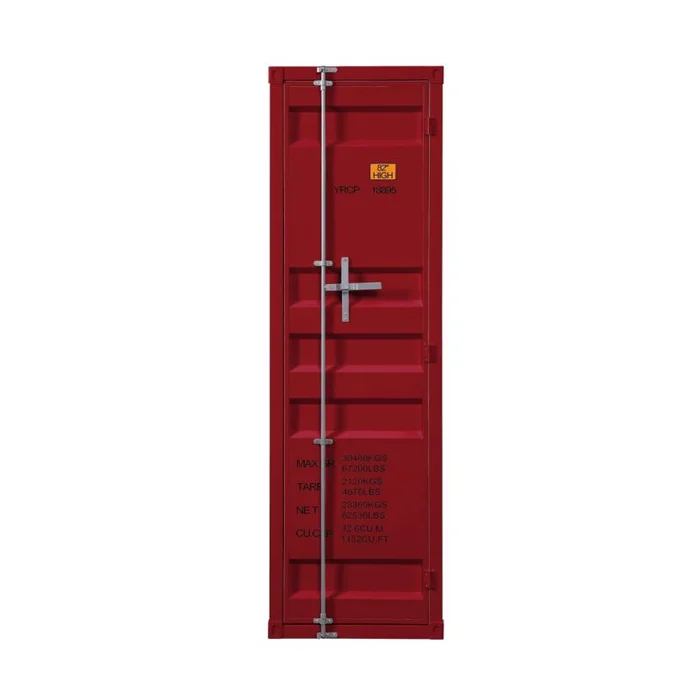 Acme Furniture Cargo Wardrobe in Red 35955 EST SHIP TIME APPX 4 WEEKS
