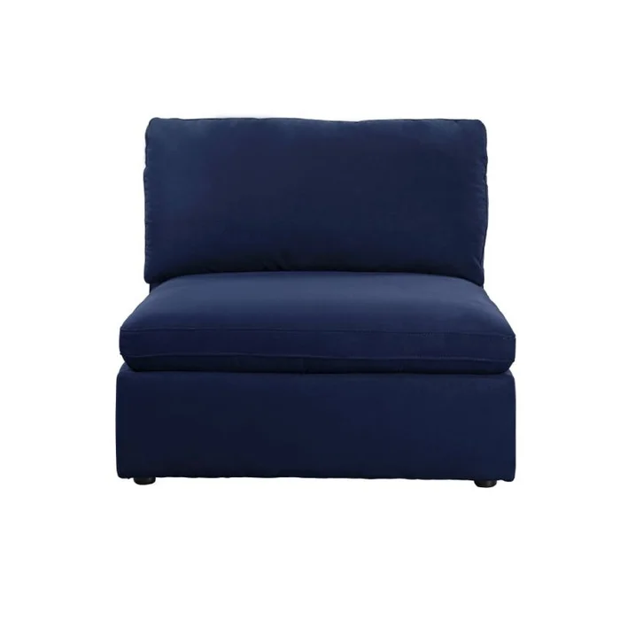 Acme Furniture Crosby Modular Armless Chair in Blue 56035 EST SHIP TIME APPX 4 WEEKS