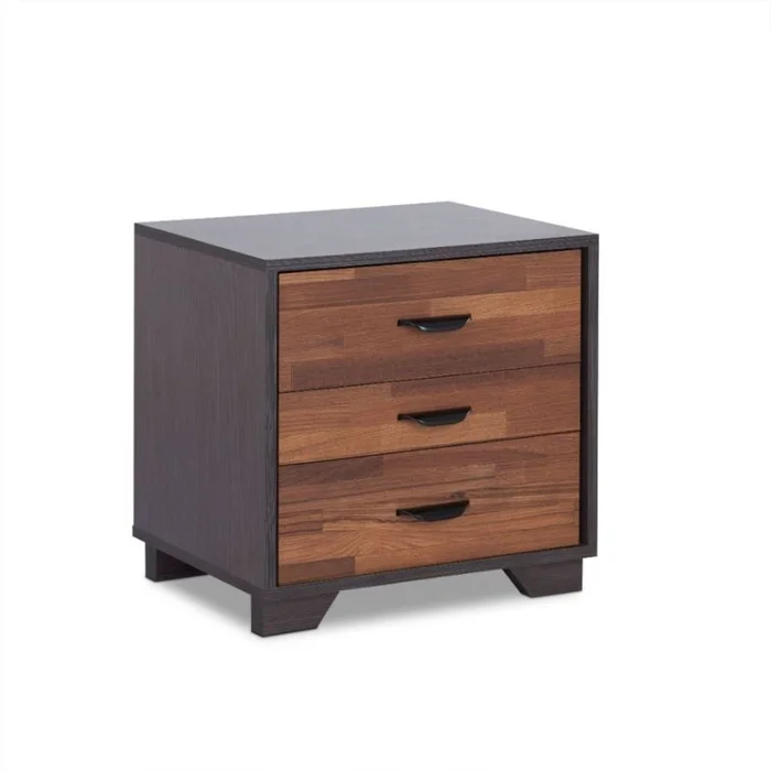 Acme Furniture Eloy Nightstand in Walnut and Espresso 97340 EST SHIP TIME APPX 4 WEEKS