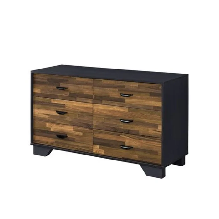 Acme Furniture Eos Dresser in Walnut and Black AC00546 EST SHIP TIME APPX 4 WEEKS