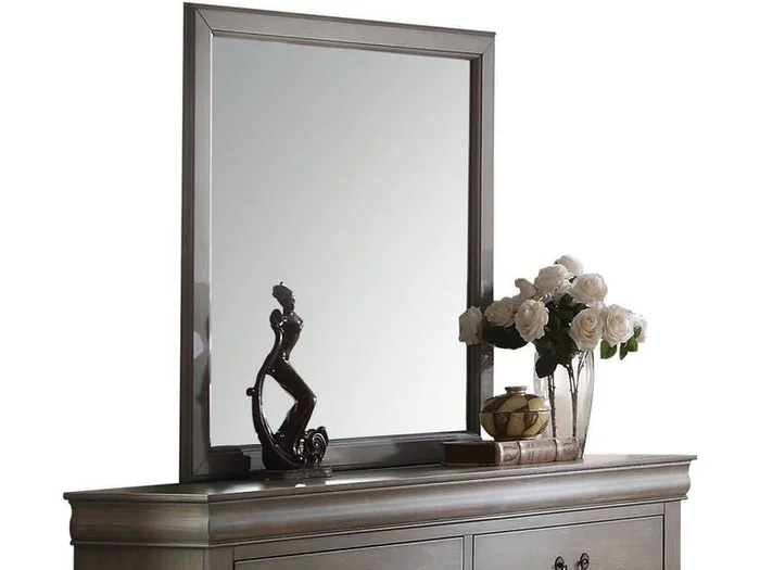 Acme Louis Philippe Mirror in Gray 23864 EST SHIP TIME APPX 4 WEEKS