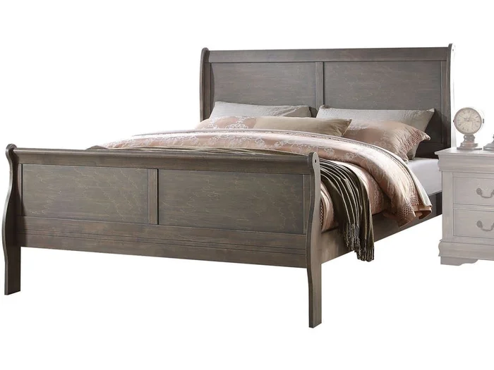 Acme Louis Philippe Twin Panel Bed in Antique Gray 23875T EST SHIP TIME APPX 4 WEEKS