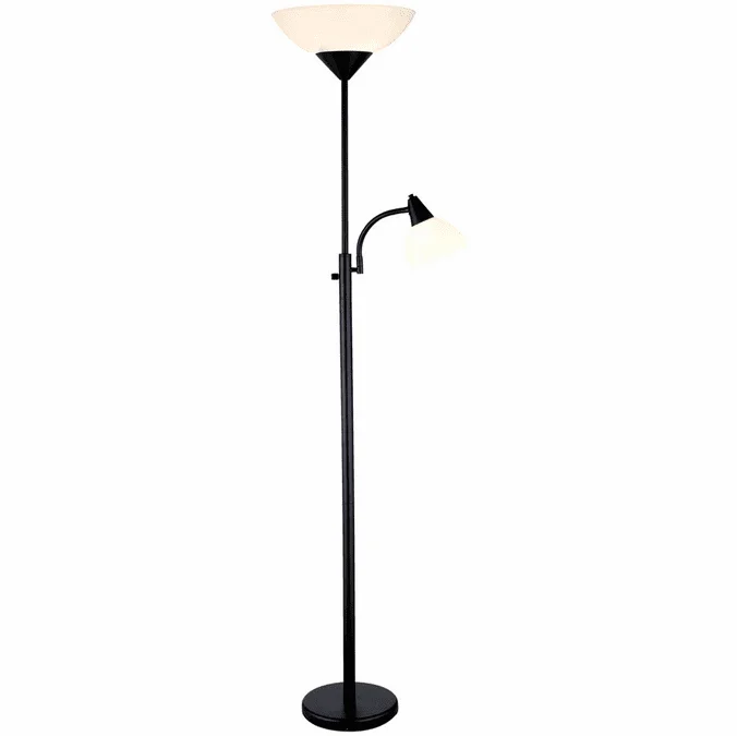 Adesso 7202-01 Piedmont Black Torchiere Lamp