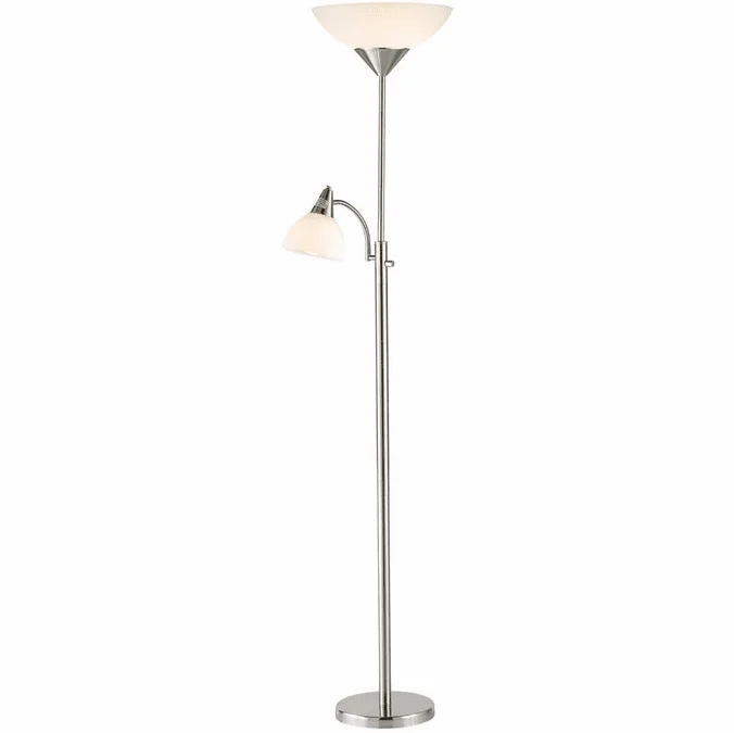 Adesso 7202-22 Piedmont Brushed Steel Torchiere Lamp