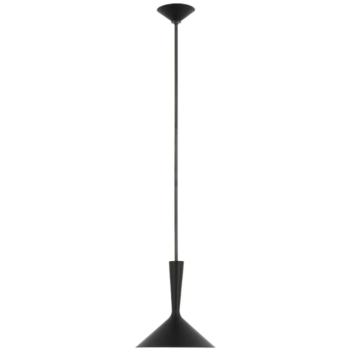 AERIN Rosetta Medium Pendant in Matte Black and Bronze Ceiling Light W12″