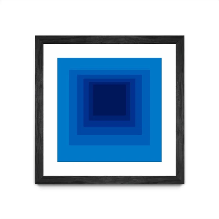 After Josef B Matted and Framed Black 36×36 Wall Art|uvre dart murale encadre noire et mate After Josef B 36×36