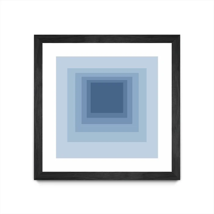 After Josef J Matted and Framed Black 30×30 Wall Art|uvre dart murale encadre noire et mate After Josef J 30×30