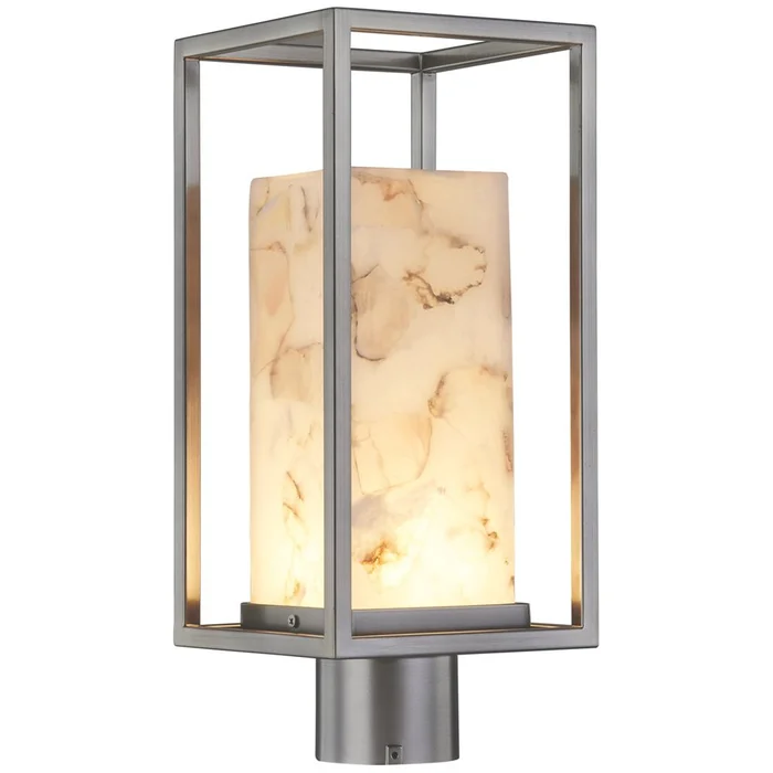Alabaster Rocks Laguna 7″ LED Post Light – Brushed Nickel – ALR-7513W-NCKL