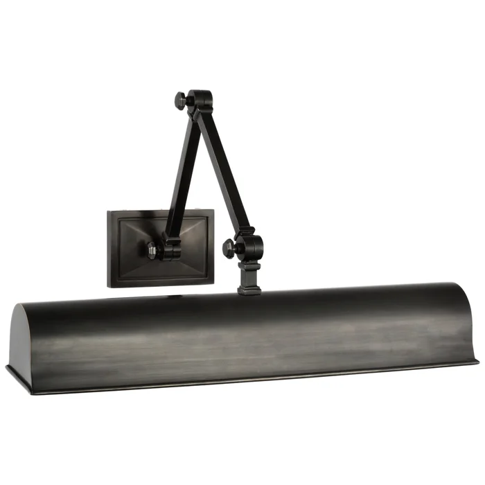 Alexa Hampton Jane 18″ Double Library Light in Gun Metal Wall Light W18.5″ x H7.5″ – 9.75″