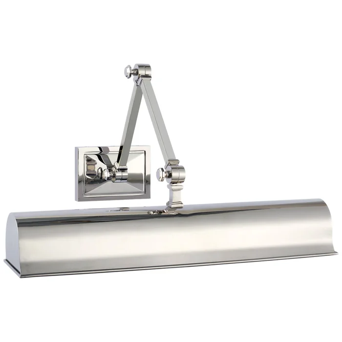 Alexa Hampton Jane 18″ Double Library Light in Polished Nickel Wall Light W18.5″ x H7.5″ – 9.75″