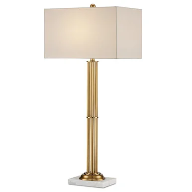 Allegory Brass Table Lamp One Light Table Lamp in Antique Brass/Natural (142|6000-0808)