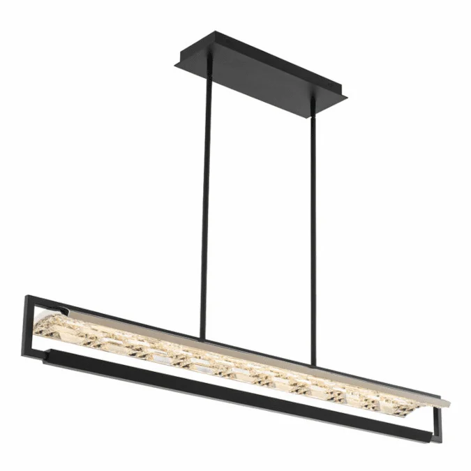 Allegri 036961-052-FR001 Capuccio Matte Black w/ Chrome LED 46″ Island Lighting