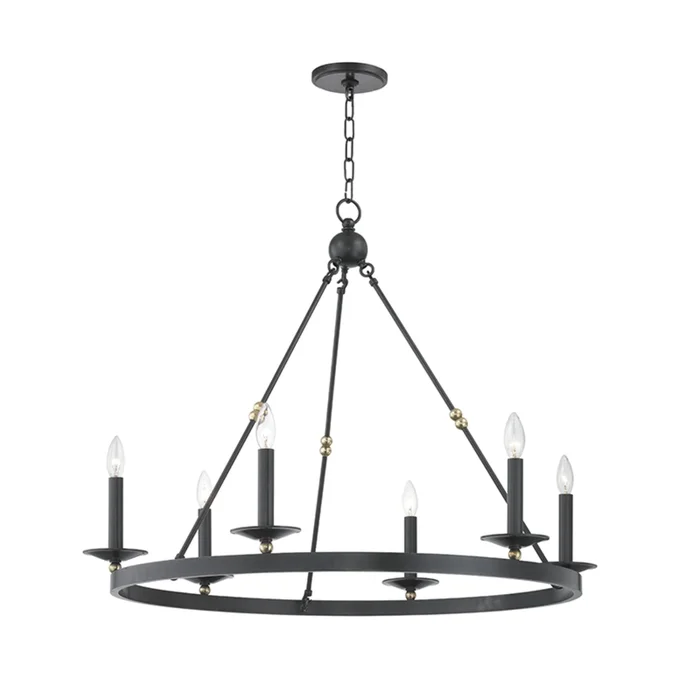 Allendale 6-Light Chandelier in Aged Old Bronze 35.75L x 35.75W x 29.75H