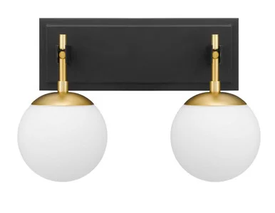 Allie Two Light Bath in Black/Satin Brass (137|352B02BLSB)