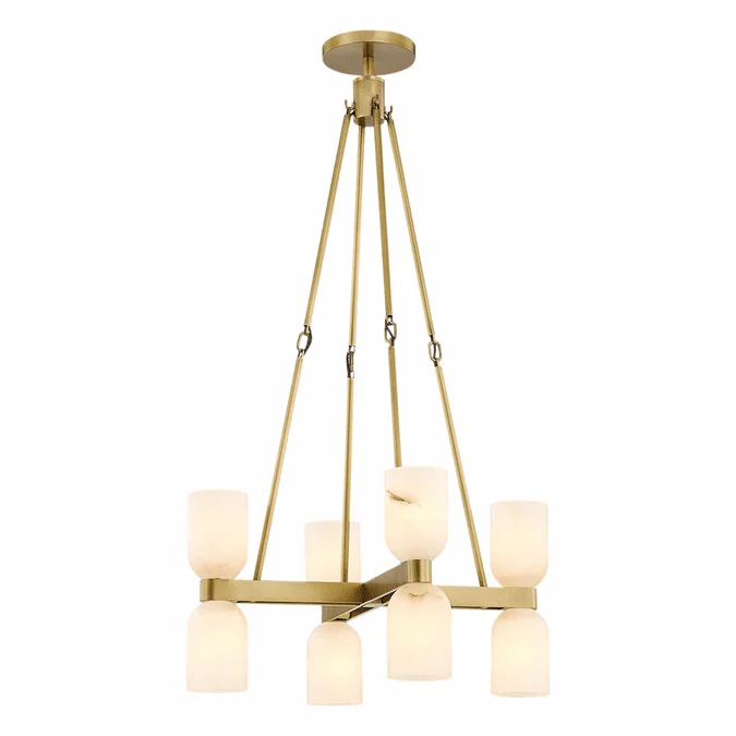 Alora CH338822VBAR Lucian Modern Vintage Brass Mini Lighting Chandelier