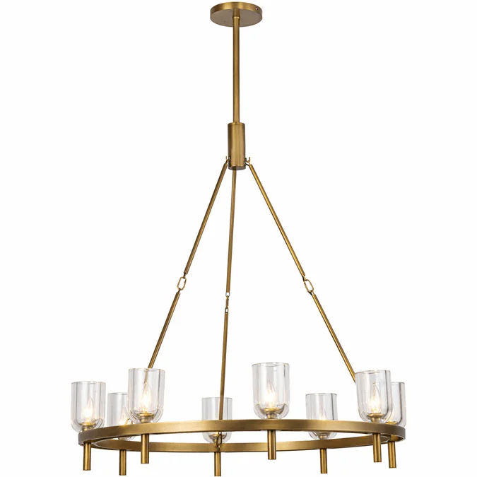 Alora CH338836VBCC Lucian Vintage Brass Hanging Chandelier