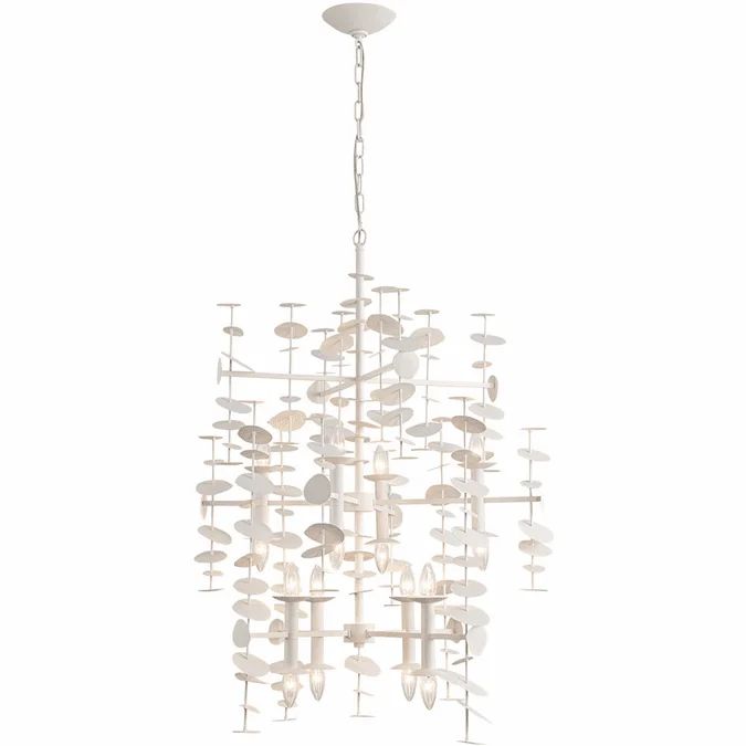 Alora CH340041MW Yukari Modern Matte White Drop Ceiling Light Fixture